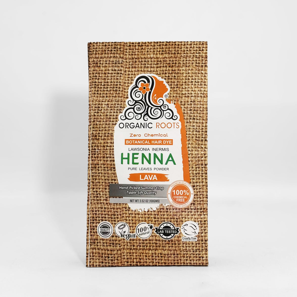 Lava Henna Leaf Powder- Tattoo Grade - 100g