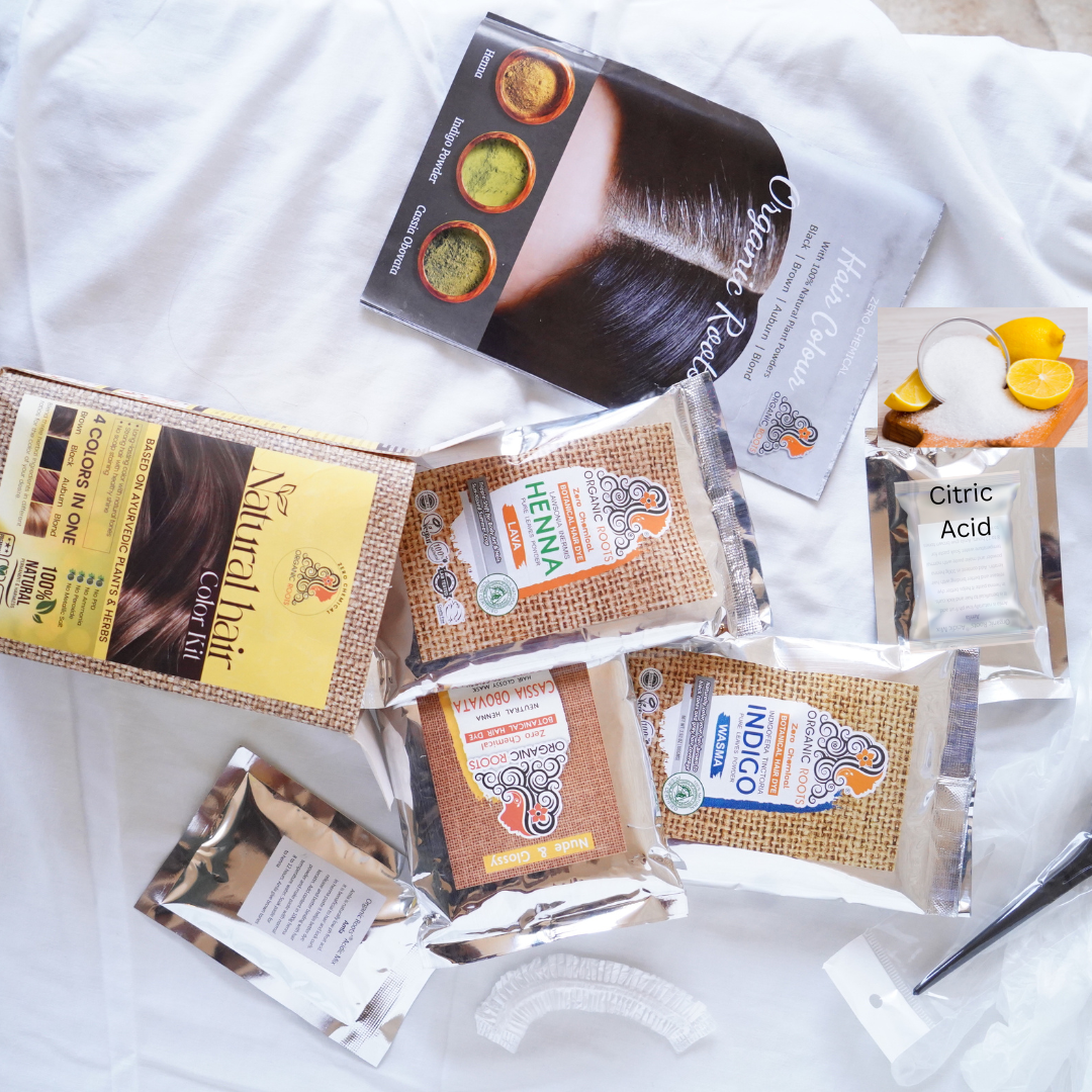 Natural Hair Color Kit | Trio Kit  | For Blonde -Light Brown