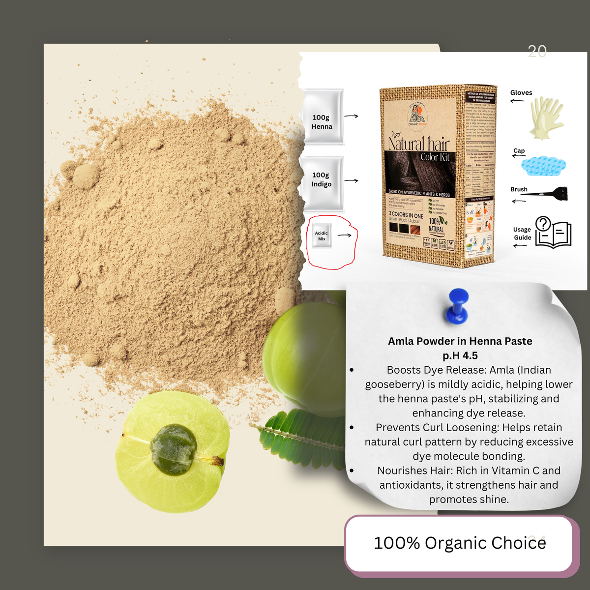 Natural Color Kit | Combo Kit (Indigo + Henna + Accessories)