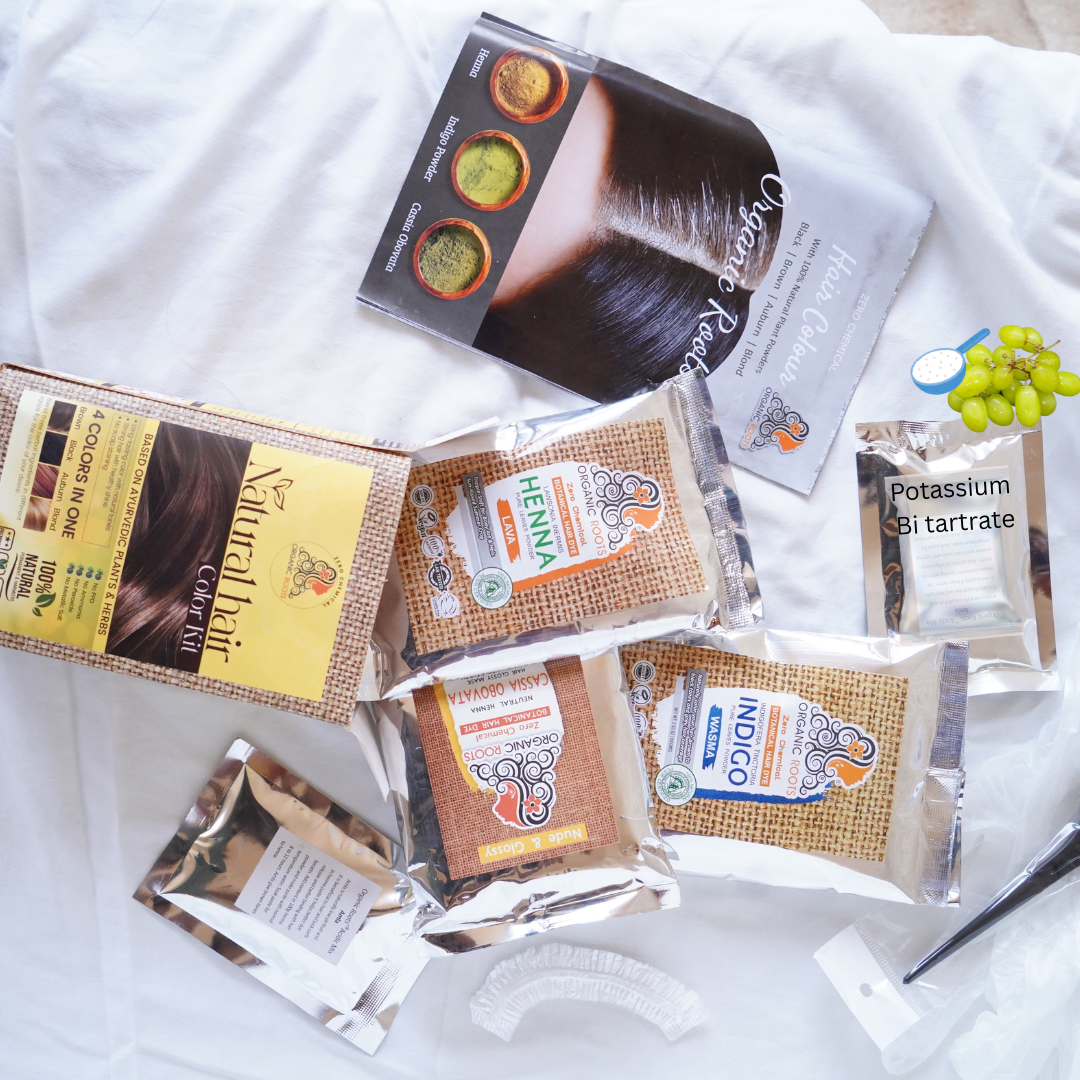 Natural Hair Color Kit | Trio Kit  | For Blonde -Light Brown