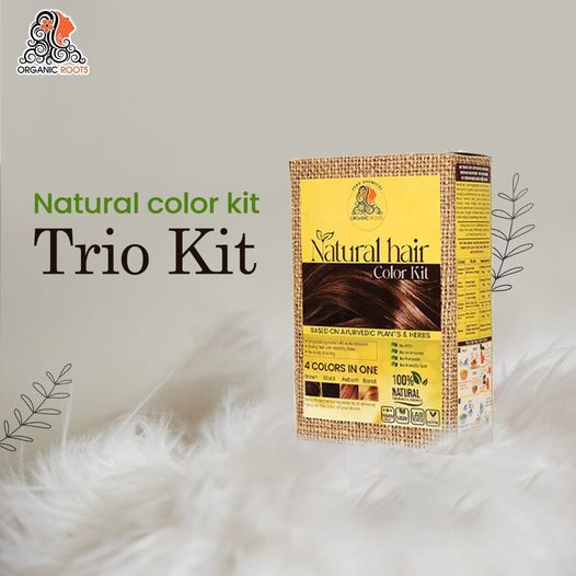 Natural Hair Color Kit | Trio Kit  | For Blonde -Light Brown