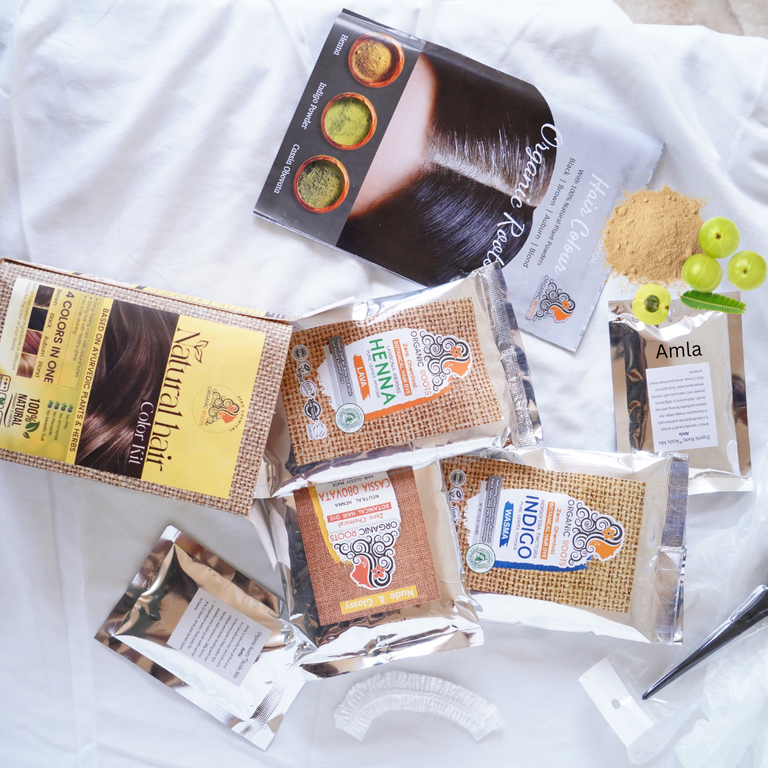 Natural Hair Color Kit | Trio Kit  | For Blonde -Light Brown