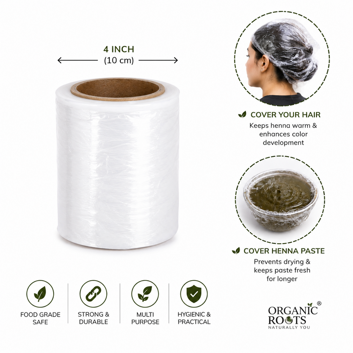 Cling Wrap for Henna & Hair Care | 240 Yards