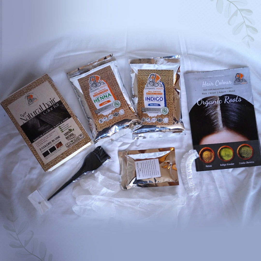 Natural Color Kit | Combo Kit (Indigo + Henna + Accessories)