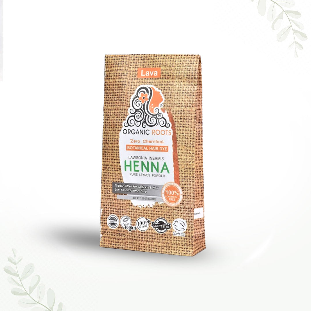 Lava Henna Leaf Powder- Tattoo Grade - 100g
