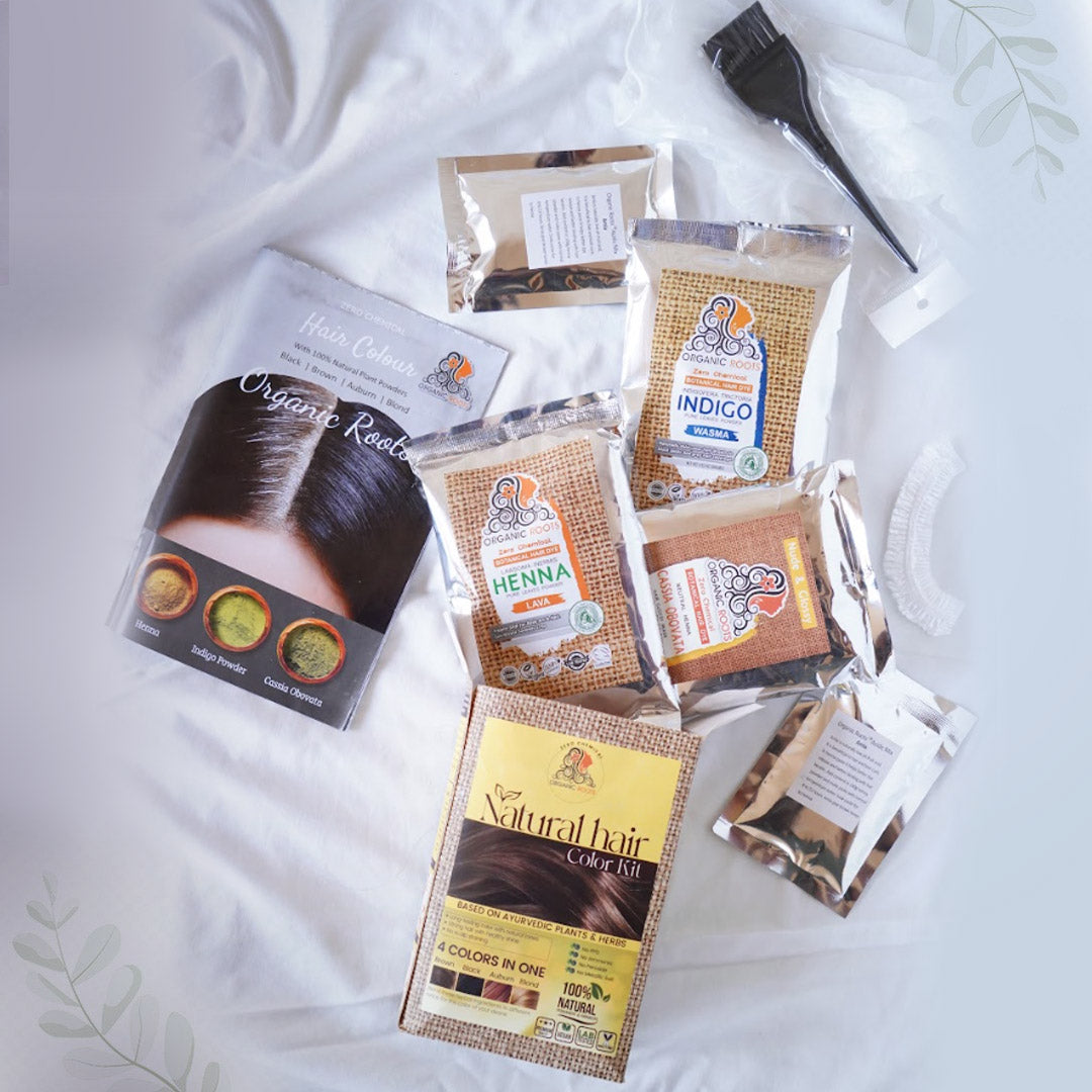 Natural Hair Color Kit | Trio Kit  | For Blonde -Light Brown